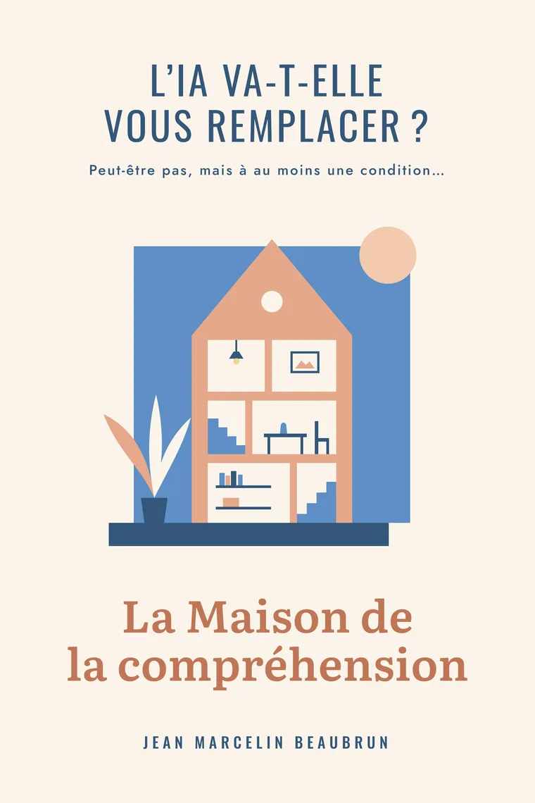 Couverture du livre « L'IA va-t-elle vous remplacer ? — La Maison de la compréhension », de Jean Marcelin Beaubrun : une maison en coupe, ouverte sur son intérieur.